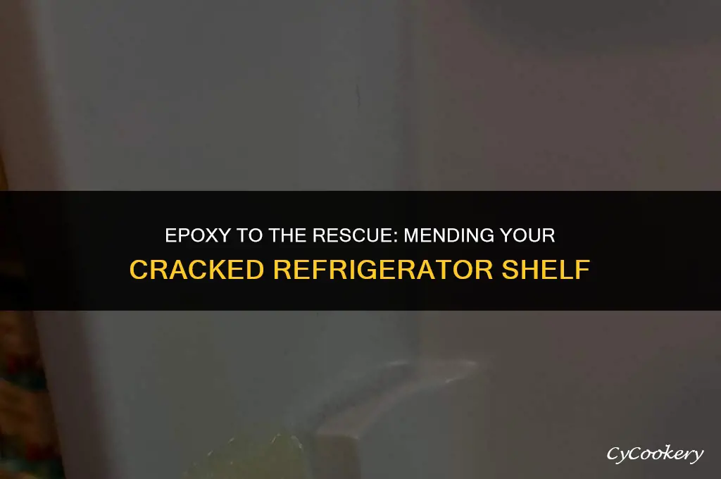 how to fix a cracked refrigerator shelf with epoxy