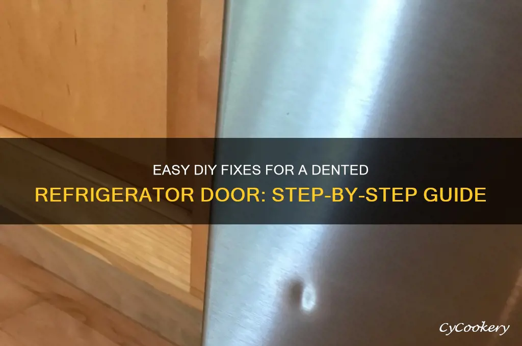 how to fix a dented refrigerator door