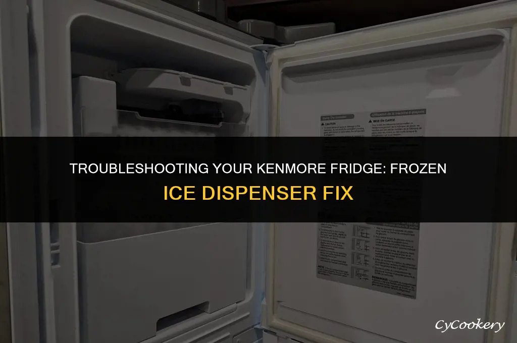 how to fix a kenmore refrigerator frozen ice dispenser