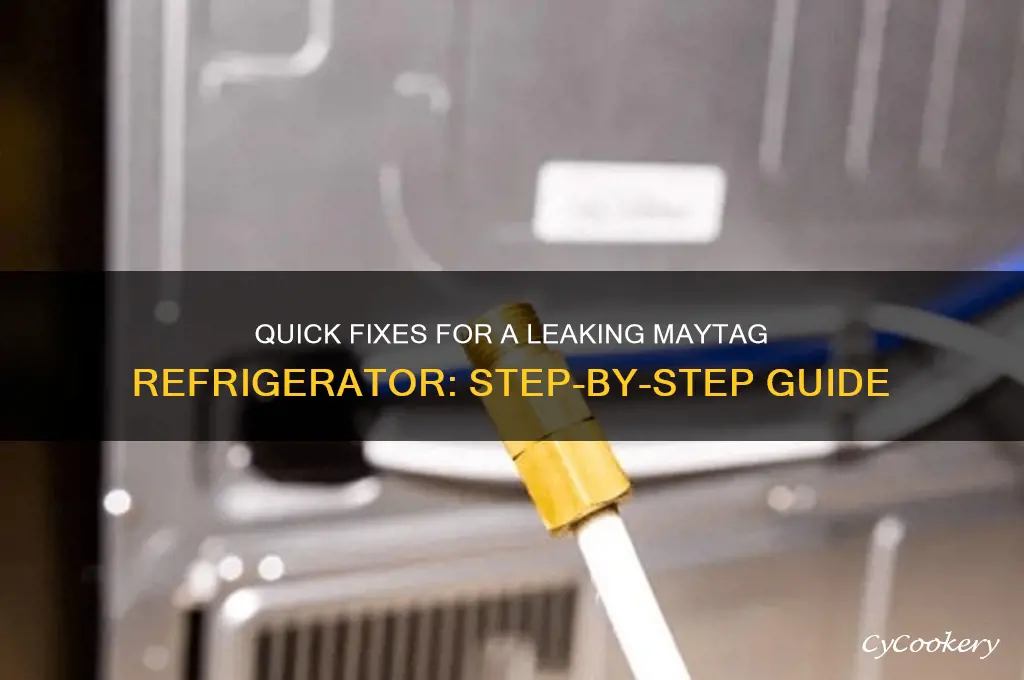 how to fix a leaking maytag refrigerator