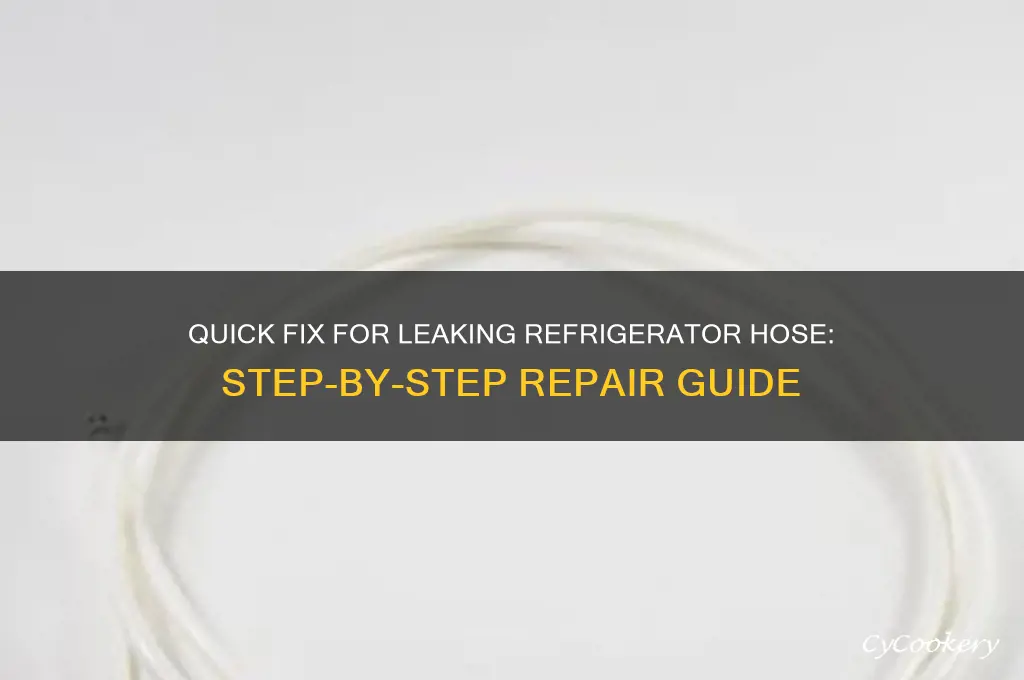 how to fix a leaking refrigerator hose