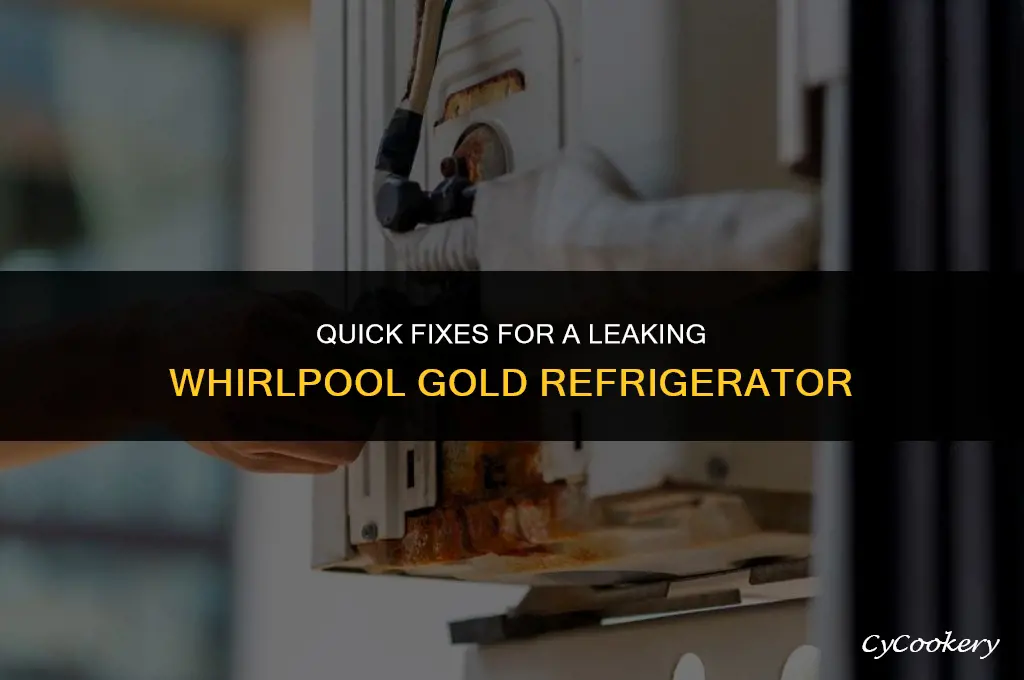 how to fix a leaking whirlpool gold refrigerator