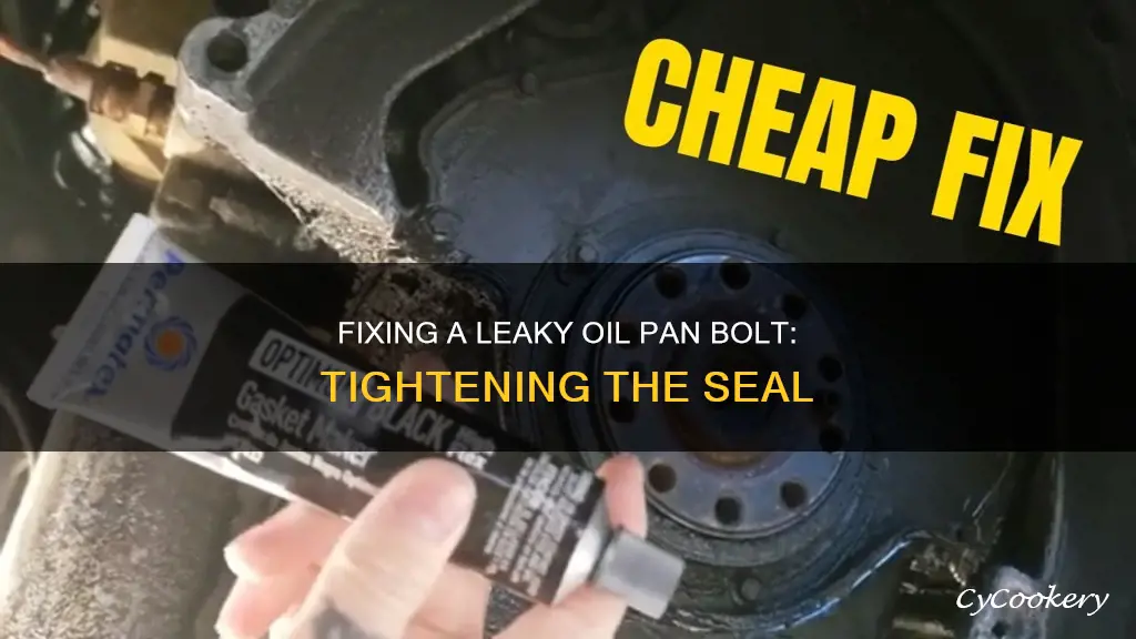 how to fix a leaky oil pan bolt