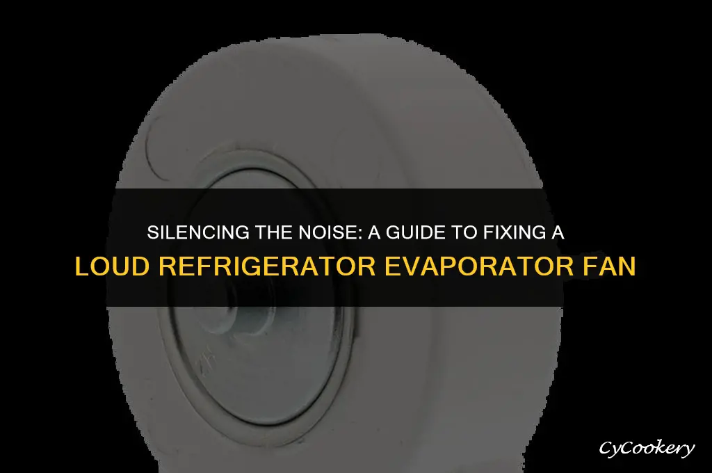 how to fix a loud refrigerator evaporator fan