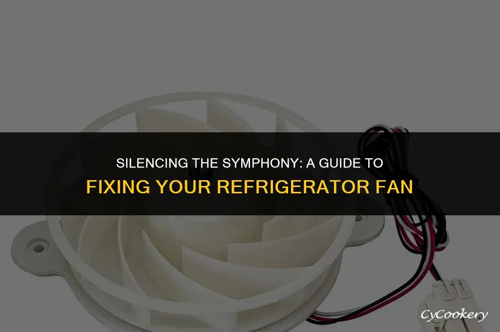 how to fix a noisy fan on a refrigerator