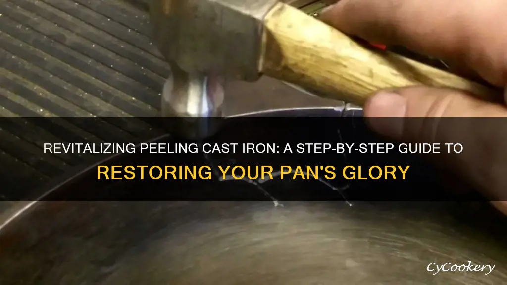 how to fix a peeling cast iron pan