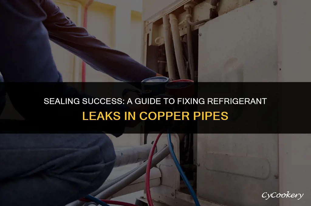 how to fix a refrigerant leak in copper piping
