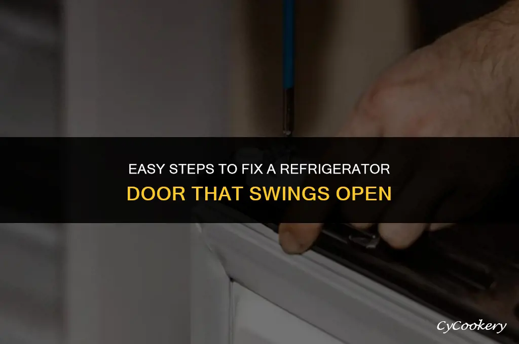how to fix a refrigerator door that swings open