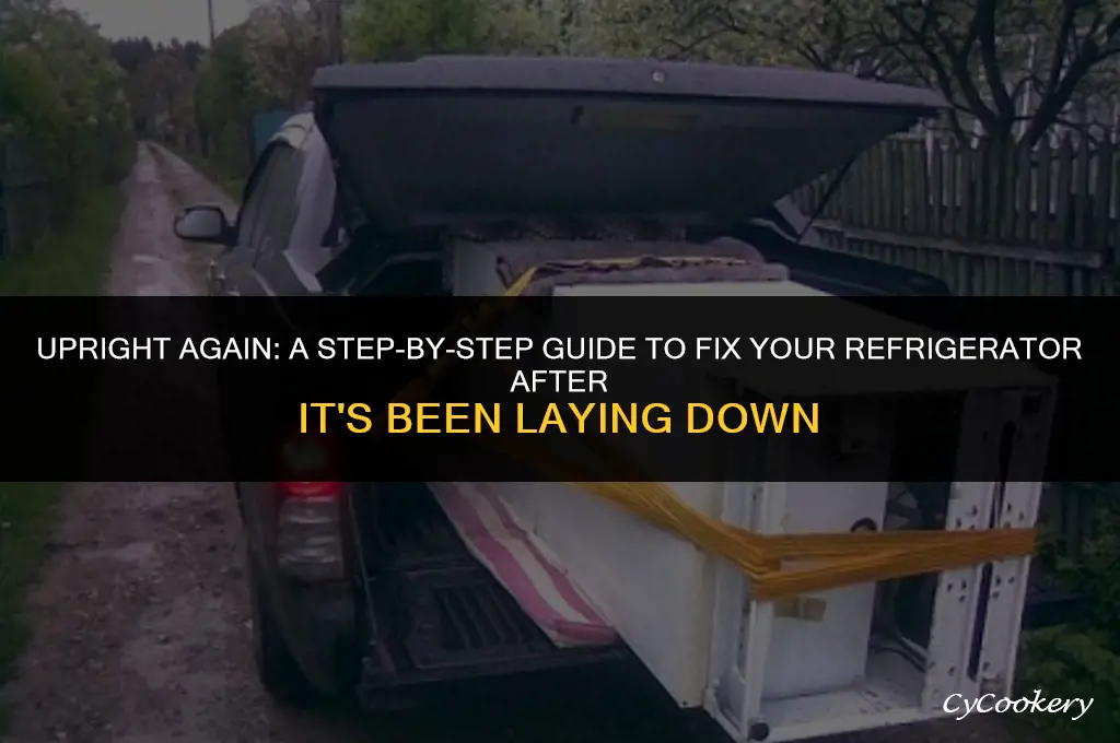 how to fix a refrigerator that was laying down