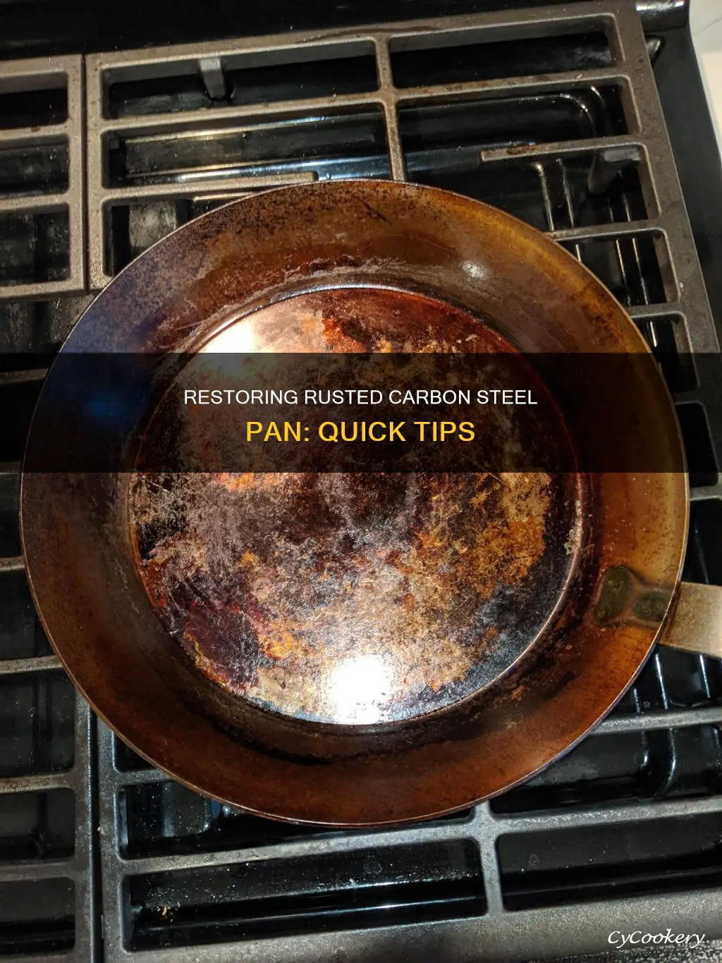 how to fix a rusted carbon steel pan