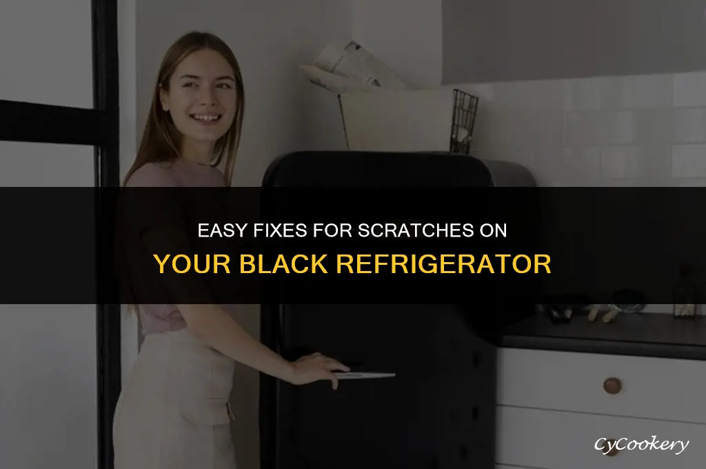 how to fix a scratch on a black refrigerator