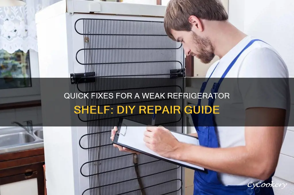 how to fix a weak refrigerator shelf