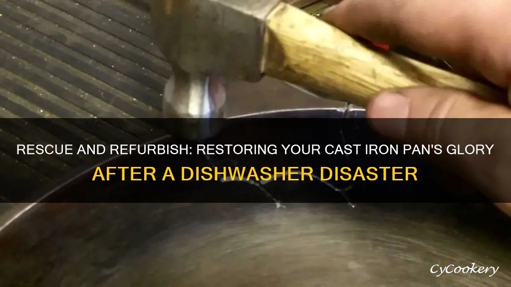 how to fix cast iron pan after dishwasher