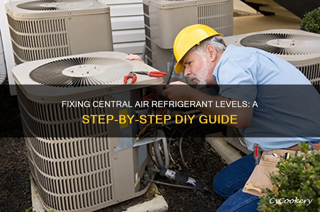 how to fix central air refrigerant level