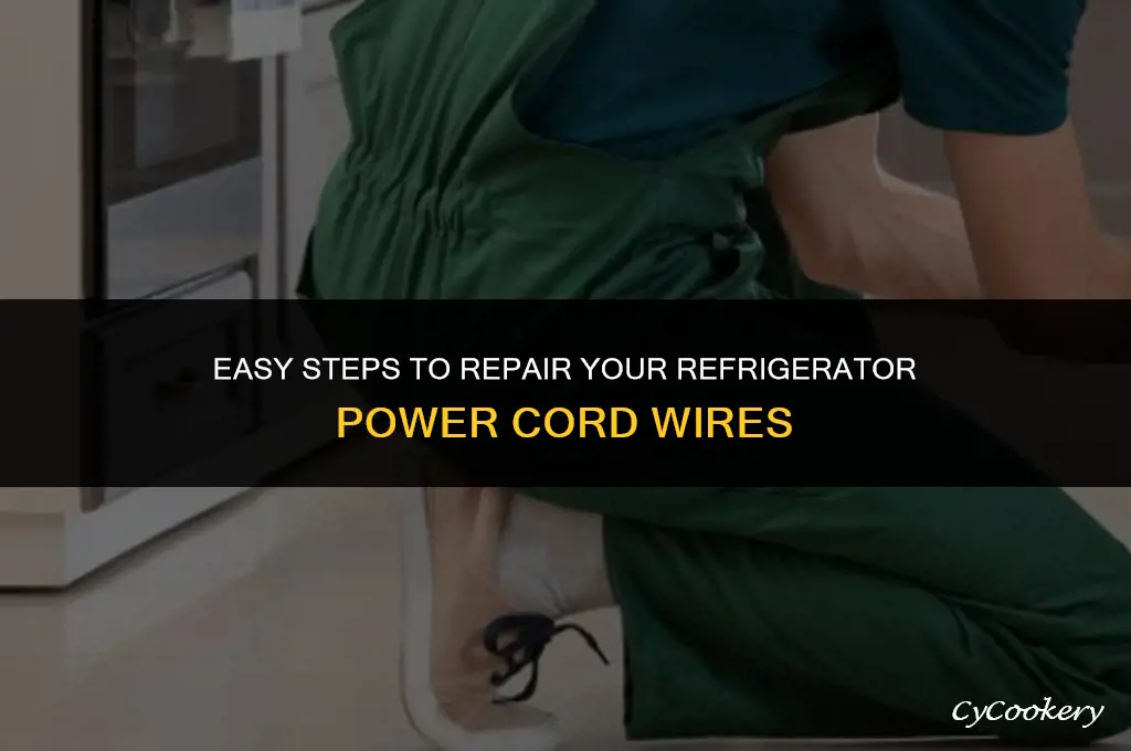 how to fix connect wires on refrigerator power cord
