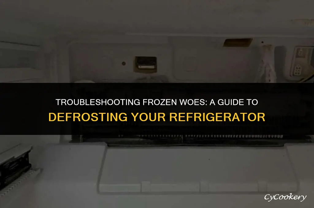 how to fix defrost issues with refrigerator frozen