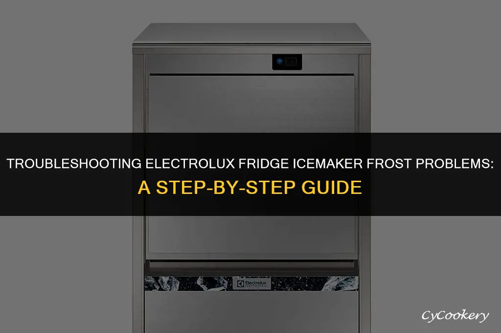 how to fix electrolux refrigerator icemaker frost issues