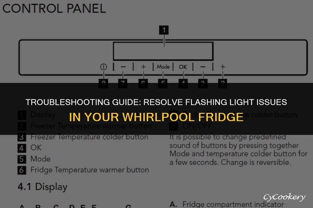 how to fix flashing light in whirlpool refrigerator