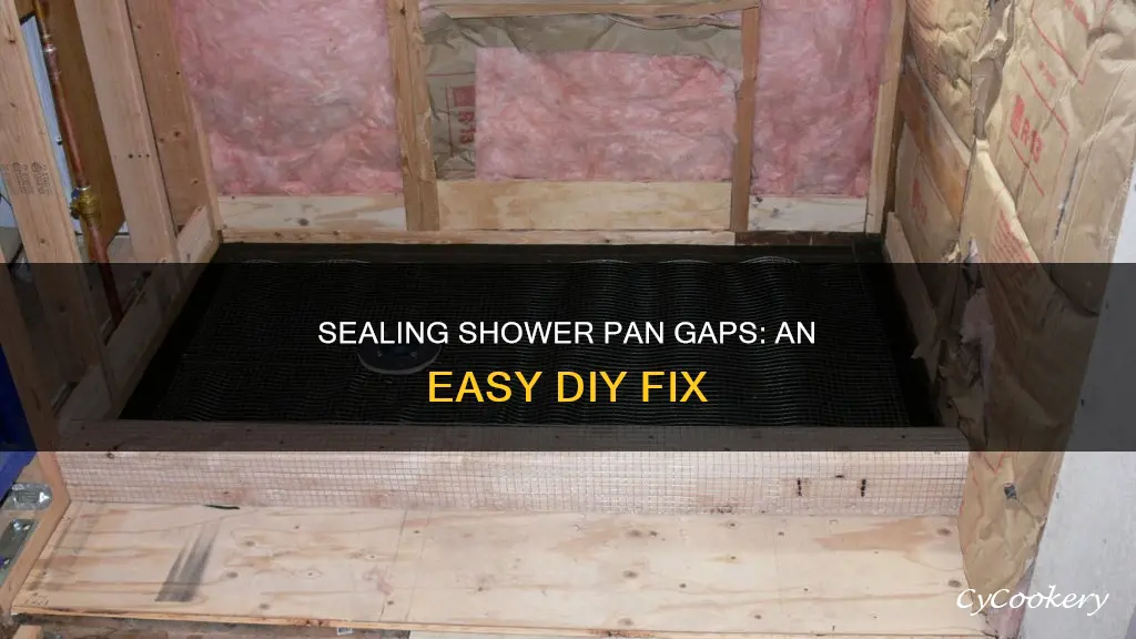 how to fix gapbetweenshower pan and wallboard