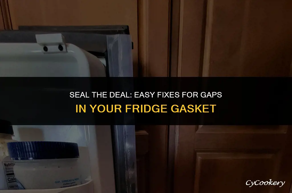 how to fix gaps in a refrigerator door gasket