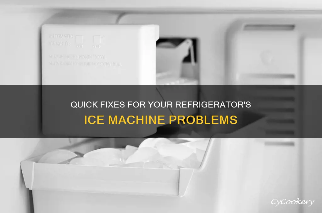how to fix ice machine in refrigerator