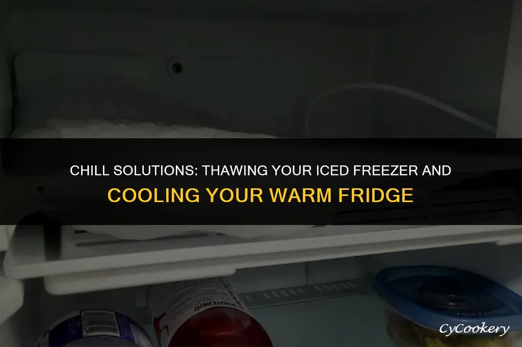how to fix iced over freezer and warm refrigerator