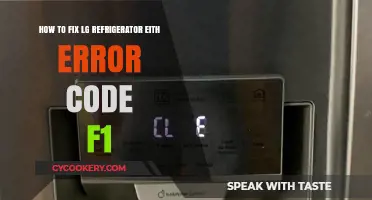 Troubleshooting LG Refrigerator Error Code F1: A Step-by-Step Guide