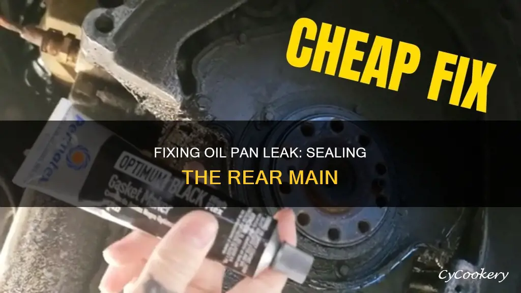 how to fix oil pan leak at rear main