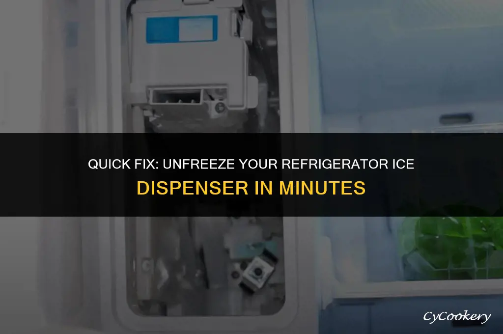 how to fix refrigerator ice dispenser frozen open