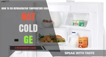 Troubleshooting GE Refrigerator Temperature Issues: GSH25JSTA Not Cold
