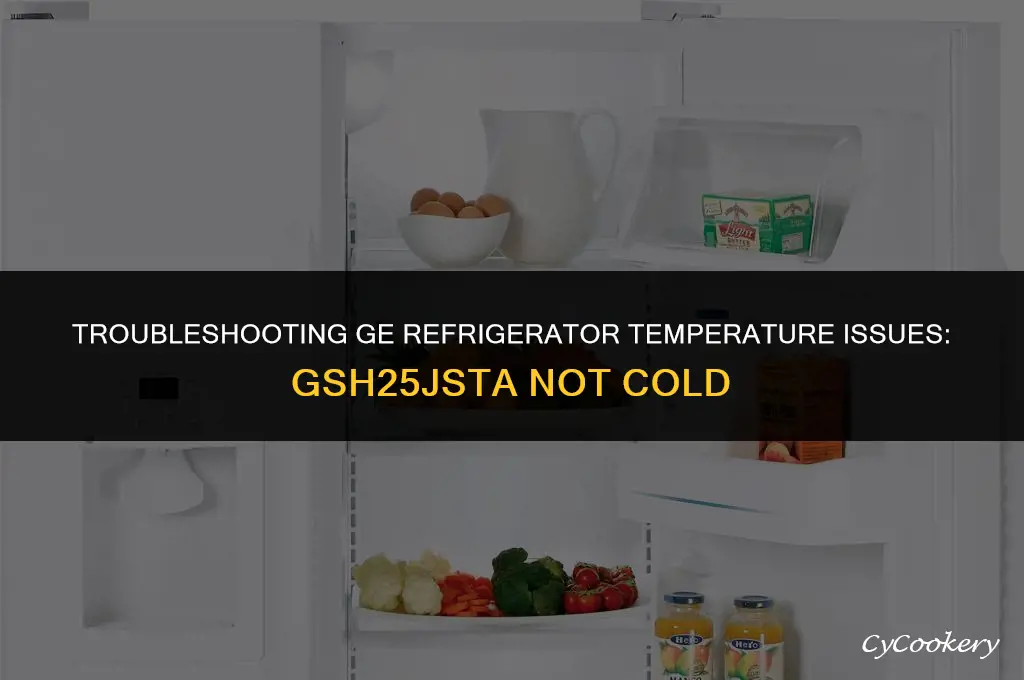 how to fix refrigerator temperature gsh25jsta not cold ge