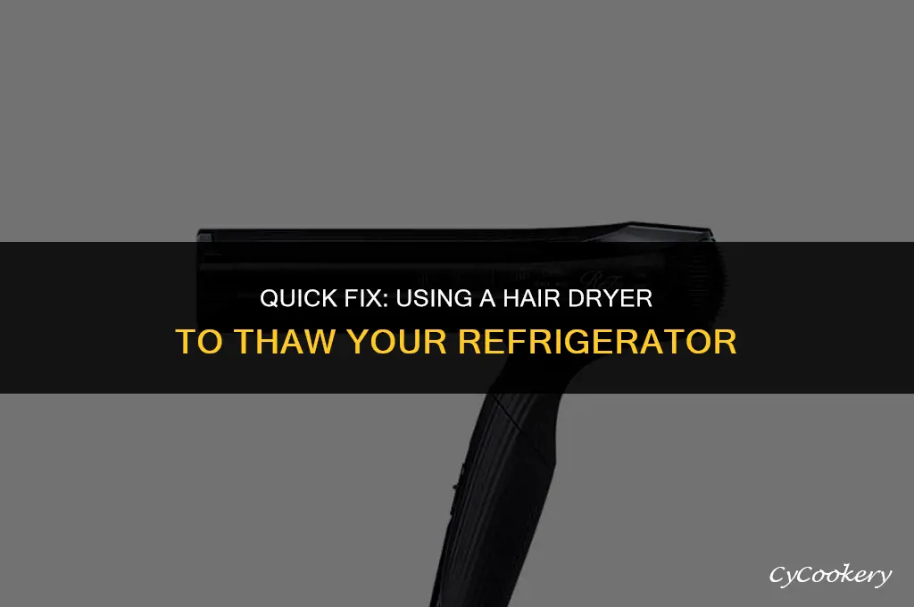 how to fix refrigerator with a hair dryer