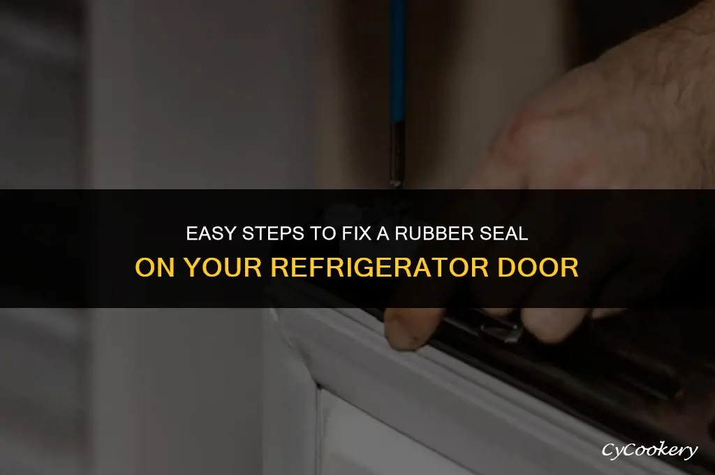 how to fix rubber seal on refrigerator door