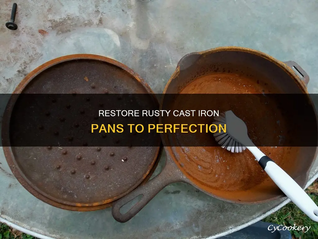 how to fix rusty cast iron pan