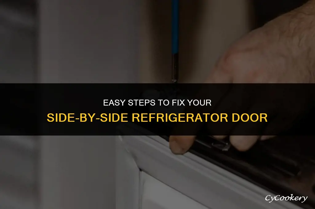 how to fix side by side refrigerator door