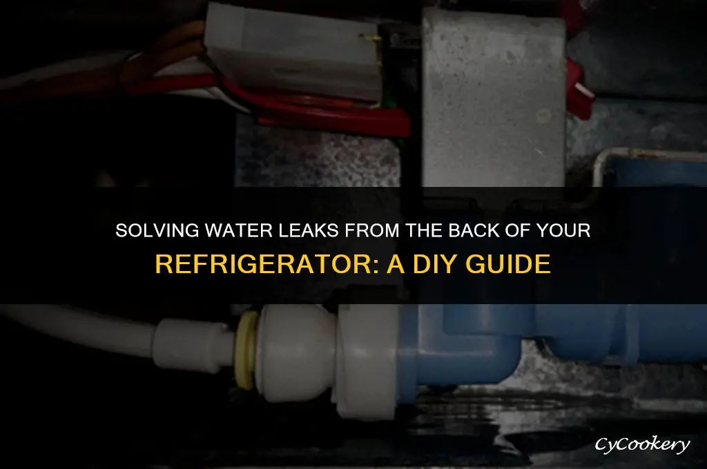 how to fix wter leaking from back of refrigerator