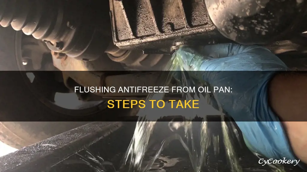 how to flush out antifreeze from your oil pan