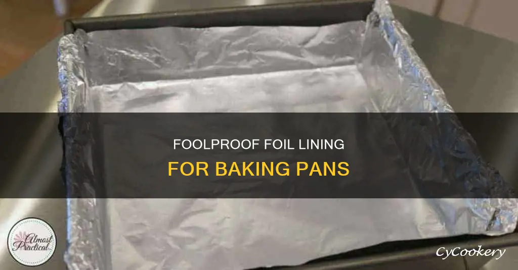how to foil line a baking pan