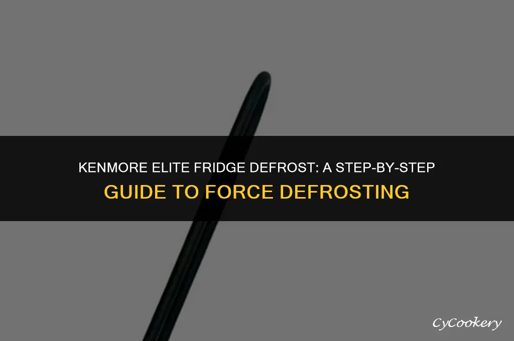 how to force defrost on kenmore elite refrigerator
