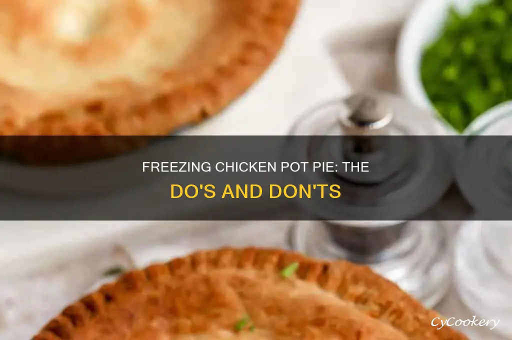 how to freeze a cooked chicken pot pie