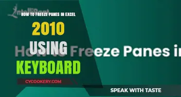 Quickly Freeze Panes in Excel 2010 with Keyboard Shortcuts