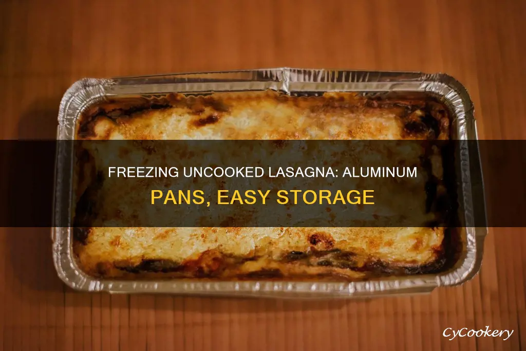 how to freeze uncooked lasagna in aluminum pans