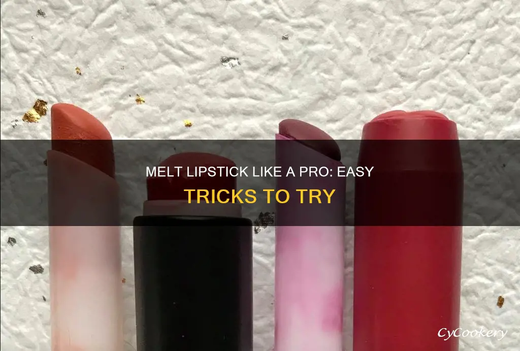 how to gently melt lipstick into pans