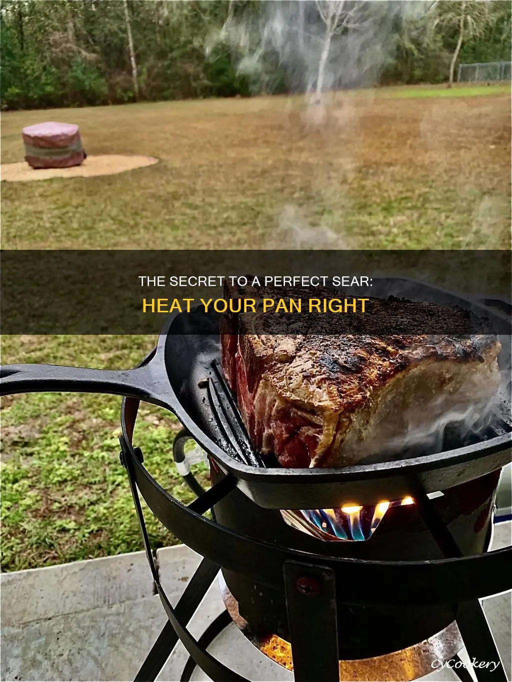 how to get a pan hot enough to sear meat