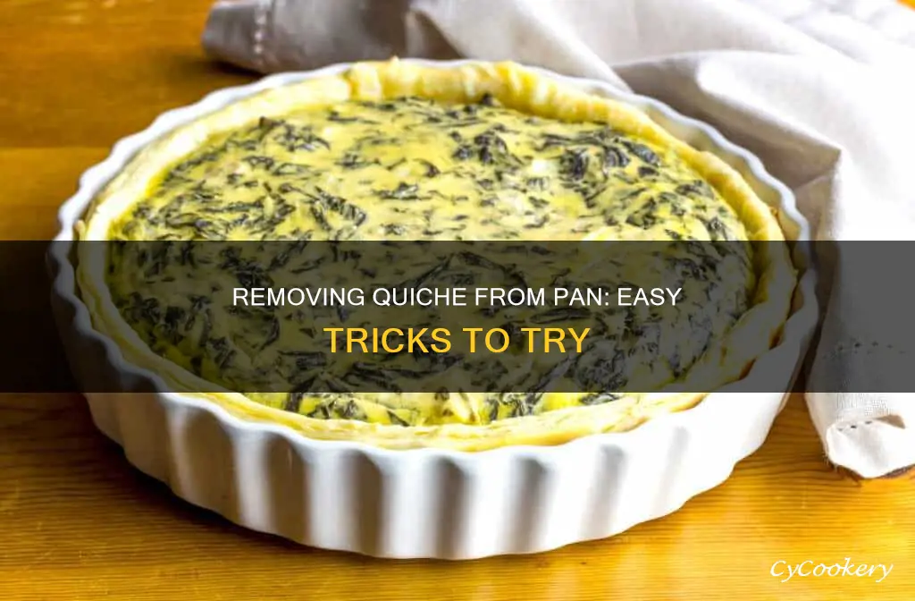 how to get a quiche out of pan