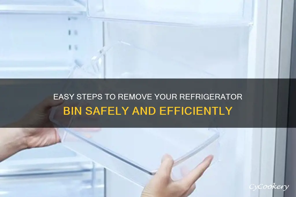 how to get a refrigerator bin out