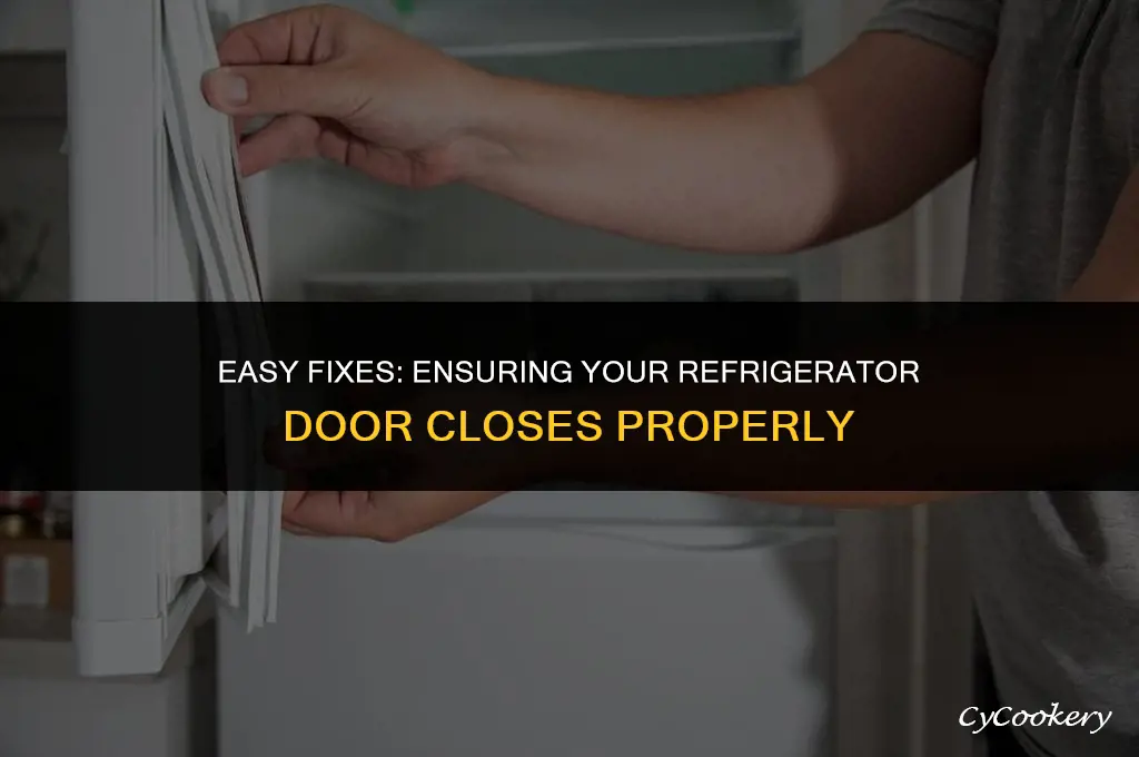 how to get a refrigerator door to close