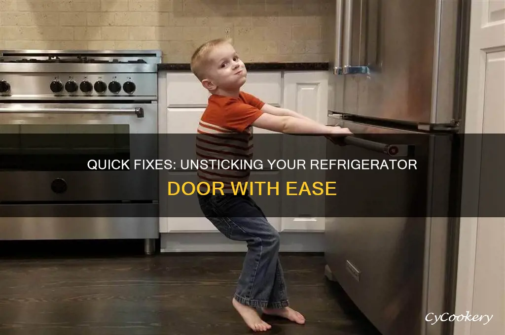 how to get a refrigerator door unstuck