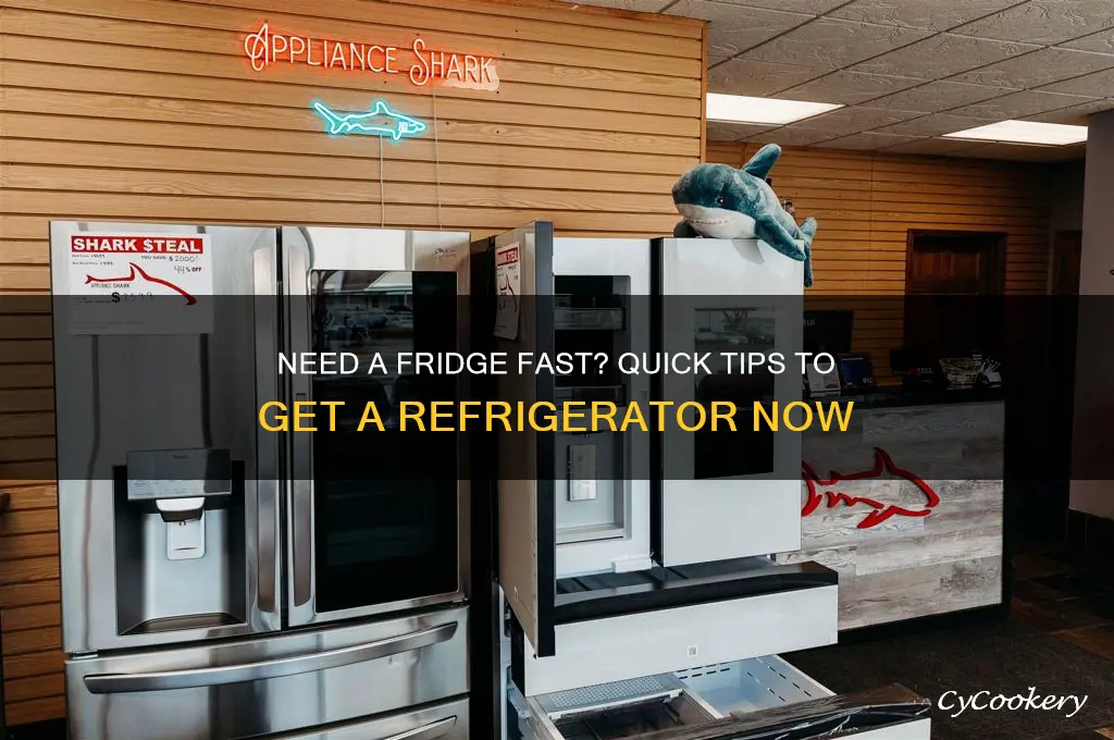 how to get a refrigerator right away