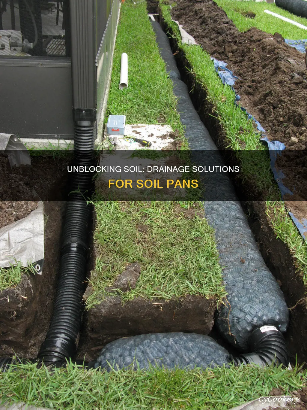 how to get a soil pan to drain